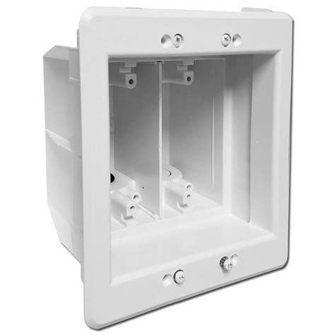 recessed 2 gang receptacle box